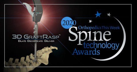 2020 Orthopedics This Week Spine Technology Award goes to Surgentec