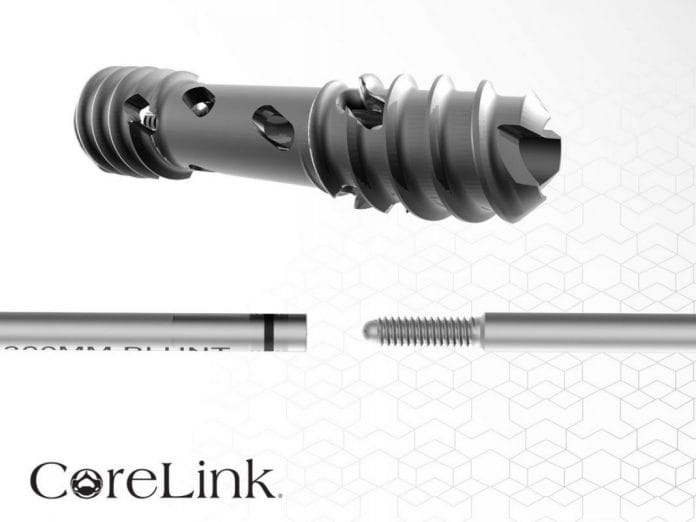 The CoreLink Entasis® SI Joint Fusion System provides an array of joint stabilizing compression screw options with circumferential fenestrations to self-harvest bone graft while compressing the joint. The unique stackable guide wires are designed to give surgeons streamlined instruments and constant proximal control during every step of lateral SI joint fusion procedures.